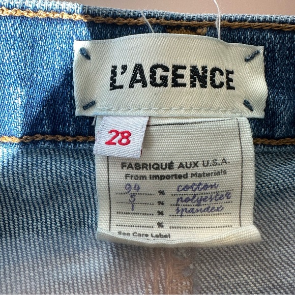 L'AGENCE Classic Blue Straight Leg Jeans - Picture 2 of 9
